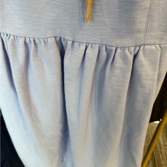 J. Crew Fit and Flare Light Blue Sleeveless Dress with Pockets Cotton & Spandex - Picture 6 of 7